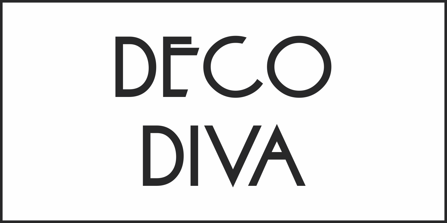 Пример шрифта Deco Diva JNL #5